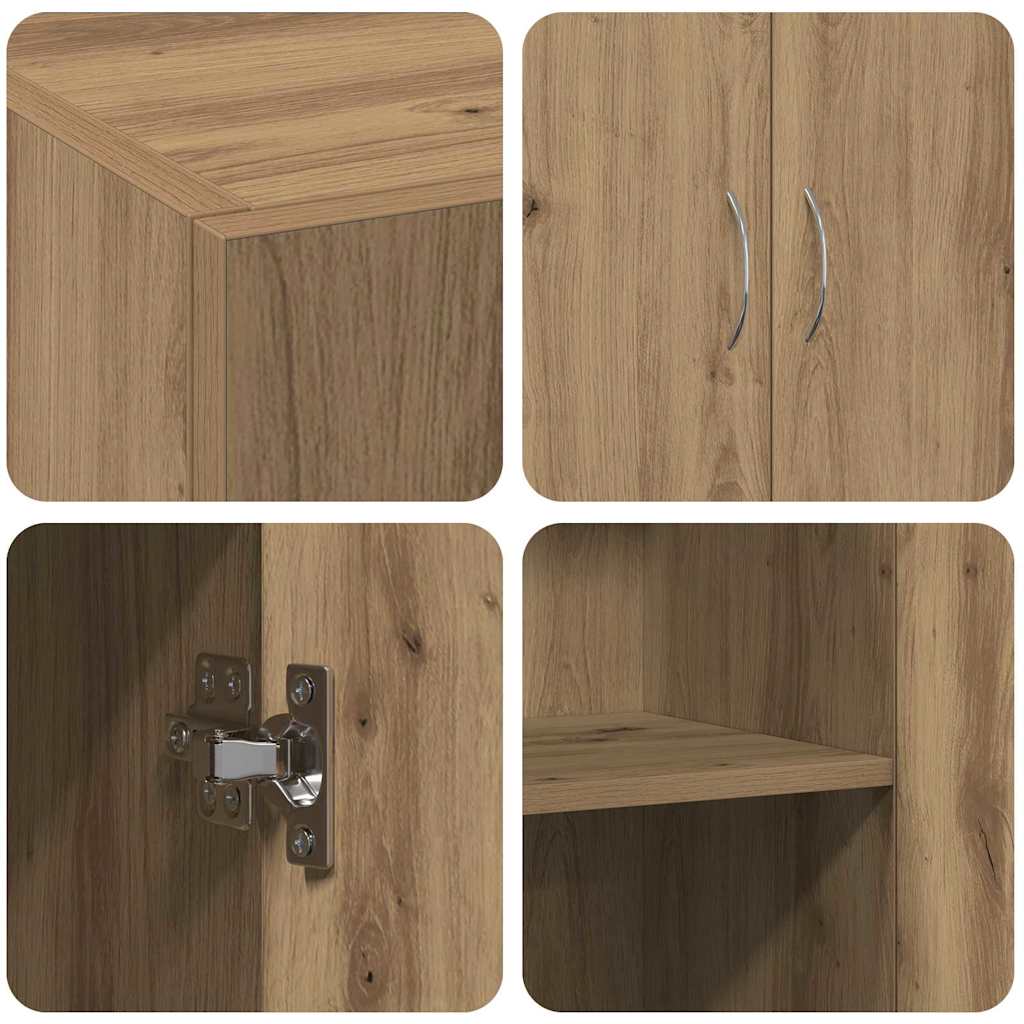 Büroschrank mit Regal Altholz 70 x 32 x 77.5 cm Holzwerkstoff