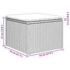 Gartensofa-set mit Kissen 6 pcs Schwarz Poly-Rattan