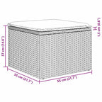 Gartensofa-set mit Kissen 8 pcs Beige Poly-Rattan