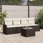 Gartensofa-set Braun Poly-Rattan