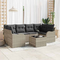 Gartensofa-set Hellgrau 55 x 55 x 37 cm Poly-Rattan
