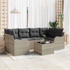 Gartensofa-set Hellgrau 55 x 55 x 37 cm Poly-Rattan