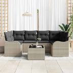 Gartensofa-set Hellgrau 55 x 55 x 37 cm Poly-Rattan
