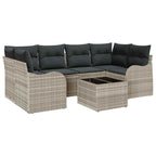 Gartensofa-set Hellgrau 55 x 55 x 37 cm Poly-Rattan