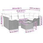 Gartensofa-set Schwarz 55 x 55 x 37 cm Poly-Rattan