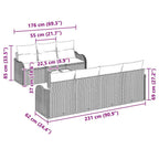 Gartensofa-set Schwarz 55 x 55 x 37 cm Poly-Rattan