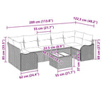 Gartensofa-set Beige 55 x 55 x 37 cm Poly-Rattan