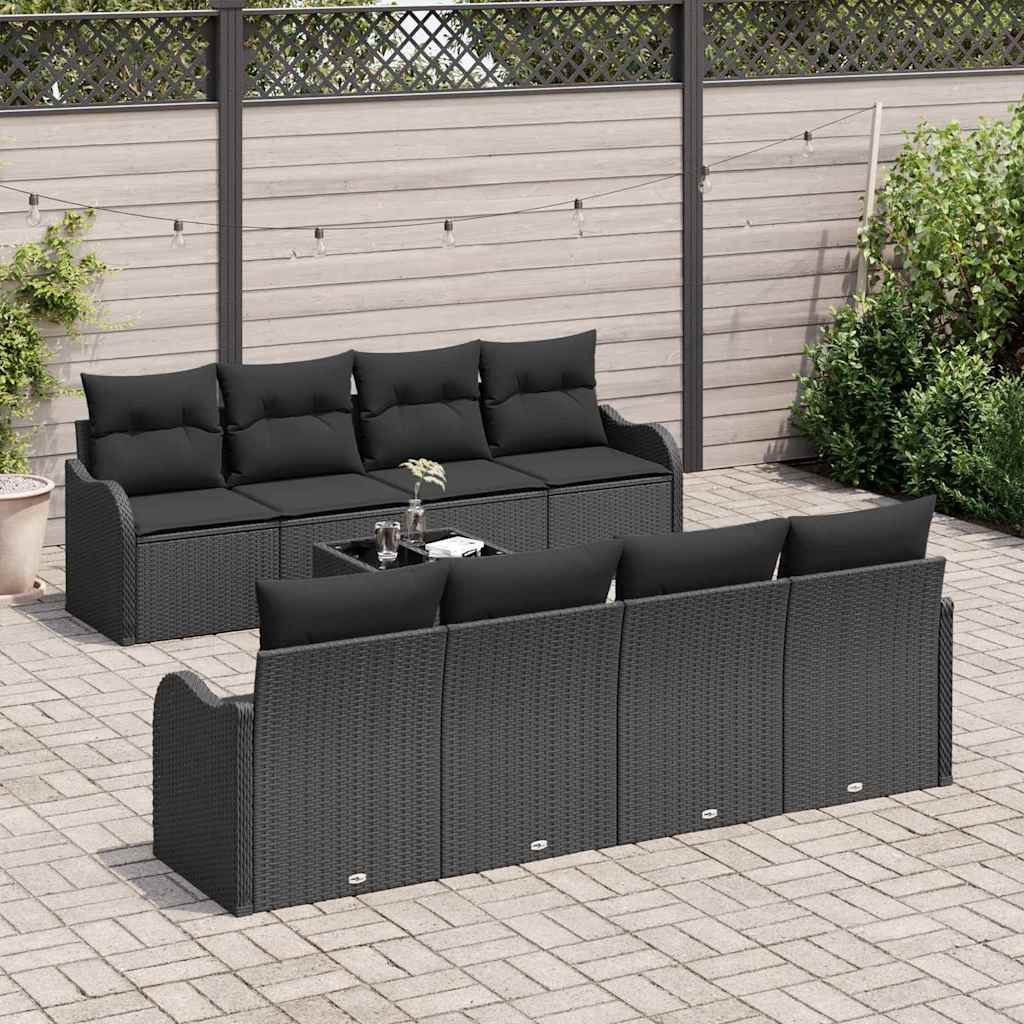Gartensofa-set Schwarz 55 x 55 x 37 cm Poly-Rattan