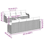 Gartensofa-set Schwarz 55 x 55 x 37 cm Poly-Rattan