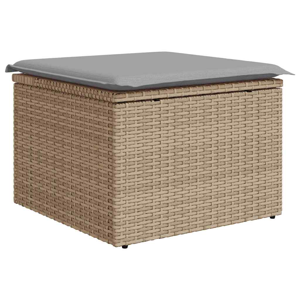 Gartensofa-set Beige Poly-Rattan