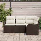 Gartensofa-set Braun Poly-Rattan