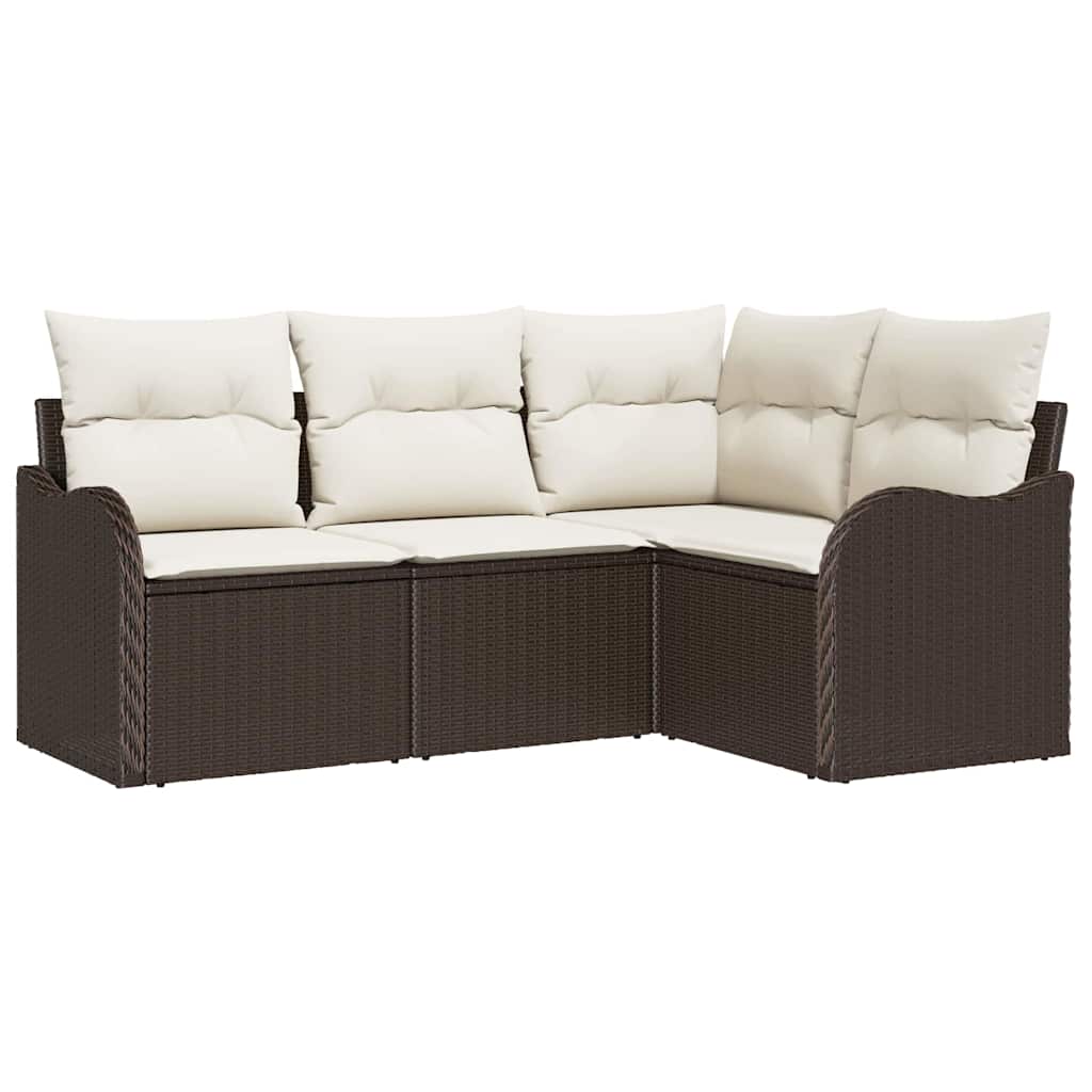 Gartensofa-set Braun Poly-Rattan