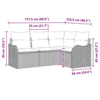 Gartensofa-set Braun Poly-Rattan