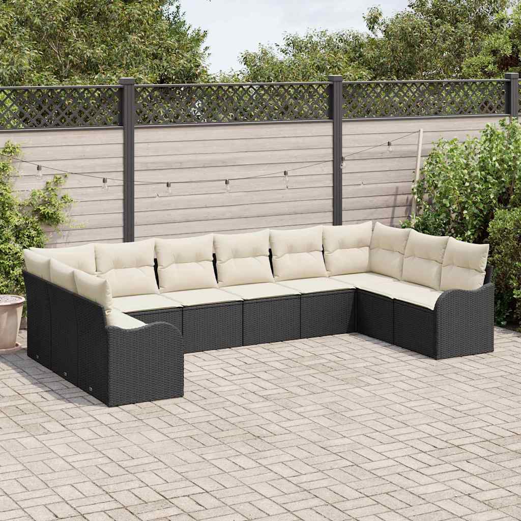 Gartensofa-set Schwarz 344 x 177,5 x 85 cm Poly-Rattan
