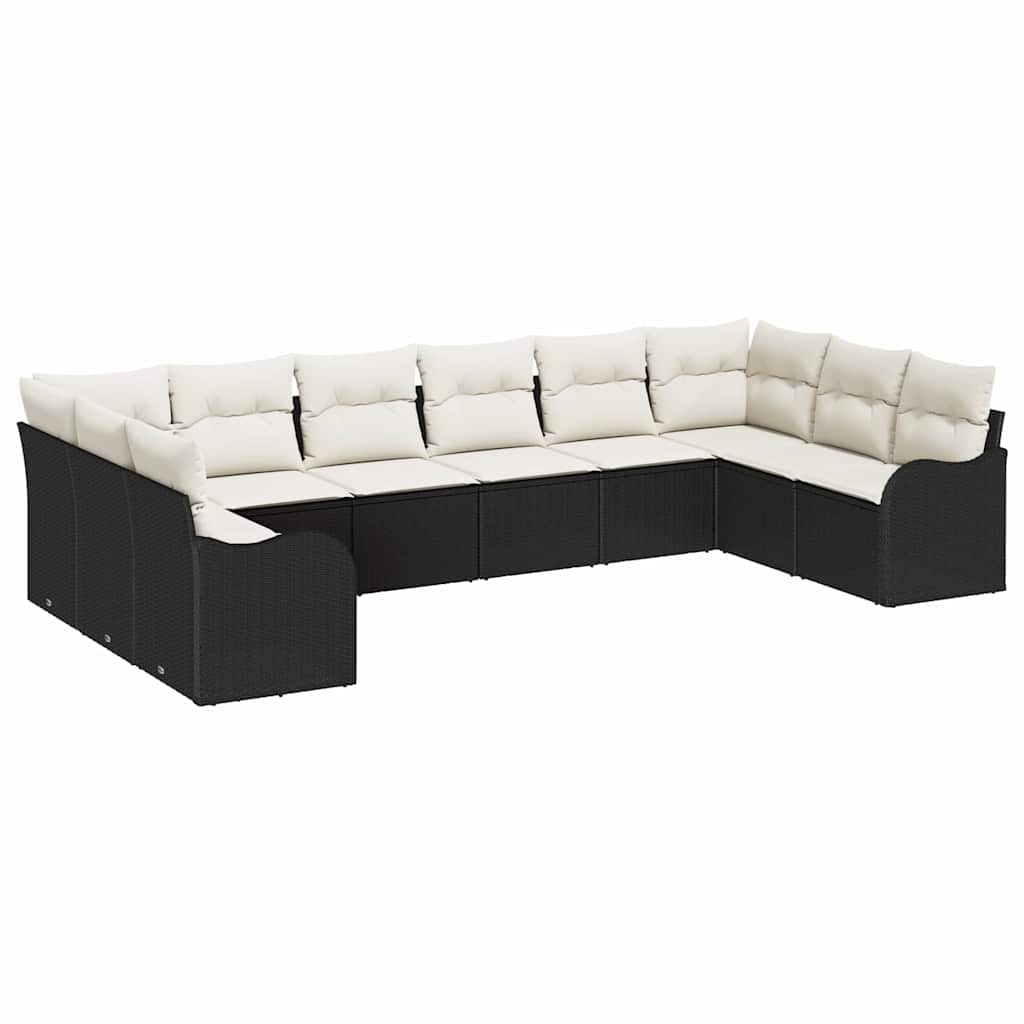 Gartensofa-set Schwarz 344 x 177,5 x 85 cm Poly-Rattan