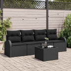 Gartensofa-set Schwarz 55 x 55 x 37 cm Poly-Rattan