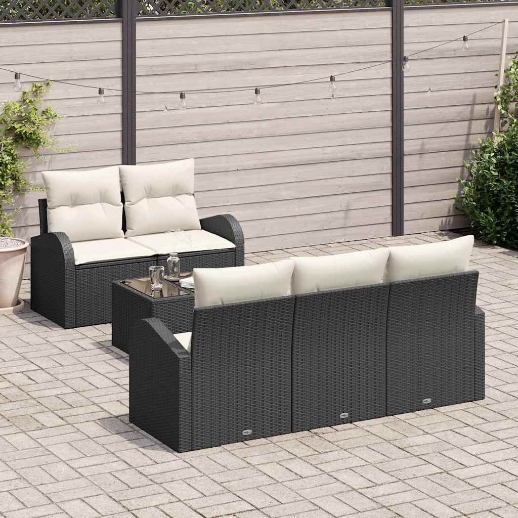 Gartensofa-set Schwarz 55 x 55 x 37 cm Poly-Rattan