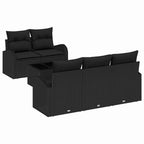 Gartensofa-set Schwarz 55 x 55 x 37 cm Poly-Rattan