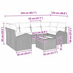 Gartensofa-set Grau 55 x 55 x 37 cm Poly-Rattan