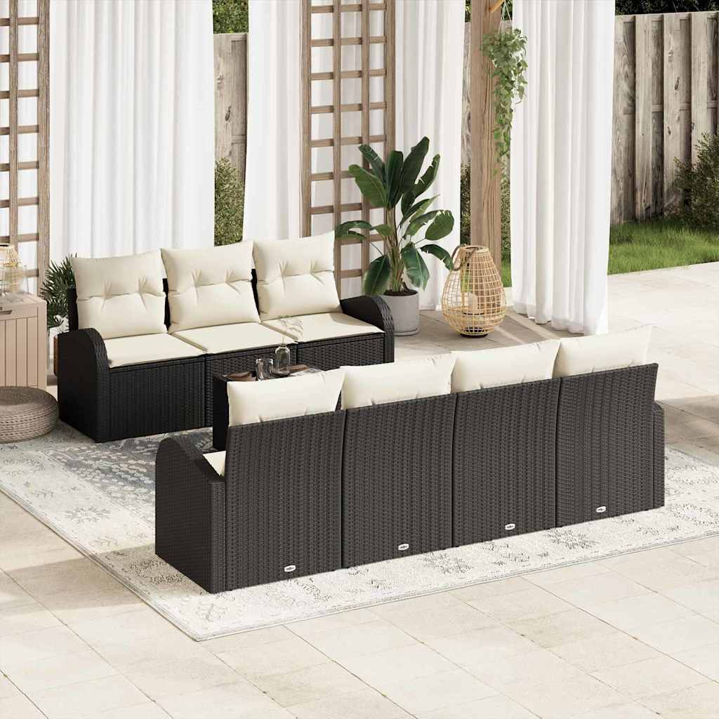 Gartensofa-set Schwarz 55 x 55 x 37 cm Poly-Rattan