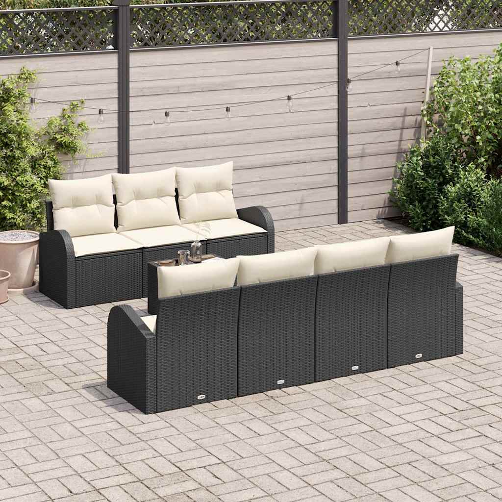 Gartensofa-set Schwarz 55 x 55 x 37 cm Poly-Rattan