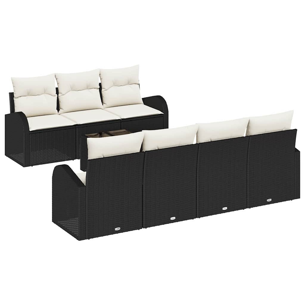 Gartensofa-set Schwarz 55 x 55 x 37 cm Poly-Rattan