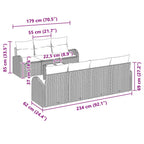 Gartensofa-set Schwarz 55 x 55 x 37 cm Poly-Rattan