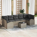Gartensofa-set Hellgrau 55 x 55 x 37 cm Poly-Rattan