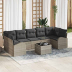 Gartensofa-set Hellgrau 55 x 55 x 37 cm Poly-Rattan