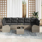 Gartensofa-set Hellgrau 55 x 55 x 37 cm Poly-Rattan