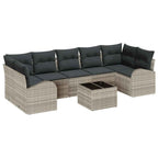 Gartensofa-set Hellgrau 55 x 55 x 37 cm Poly-Rattan