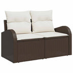 Gartensofa-set Braun 55 x 55 x 37 cm Poly-Rattan
