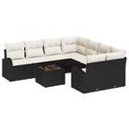 Gartensofa-set Schwarz 55 x 55 x 37 cm Poly-Rattan