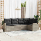 Sofa Set mit Kissen Hellgrau Polyester