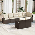 Gartensofa-set 8 pcs Poly-Rattan