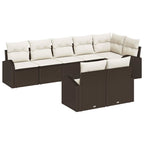 Gartensofa-set 8 pcs Poly-Rattan