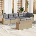 Gartensofa-set 8 pcs Poly-Rattan