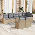Gartensofa-set 8 pcs Poly-Rattan