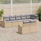 Gartensofa-set 8 pcs Poly-Rattan