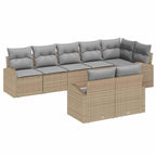 Gartensofa-set 8 pcs Poly-Rattan