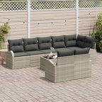 Gartensofa-set Hellgrau 55 x 55 x 37 cm Poly-Rattan
