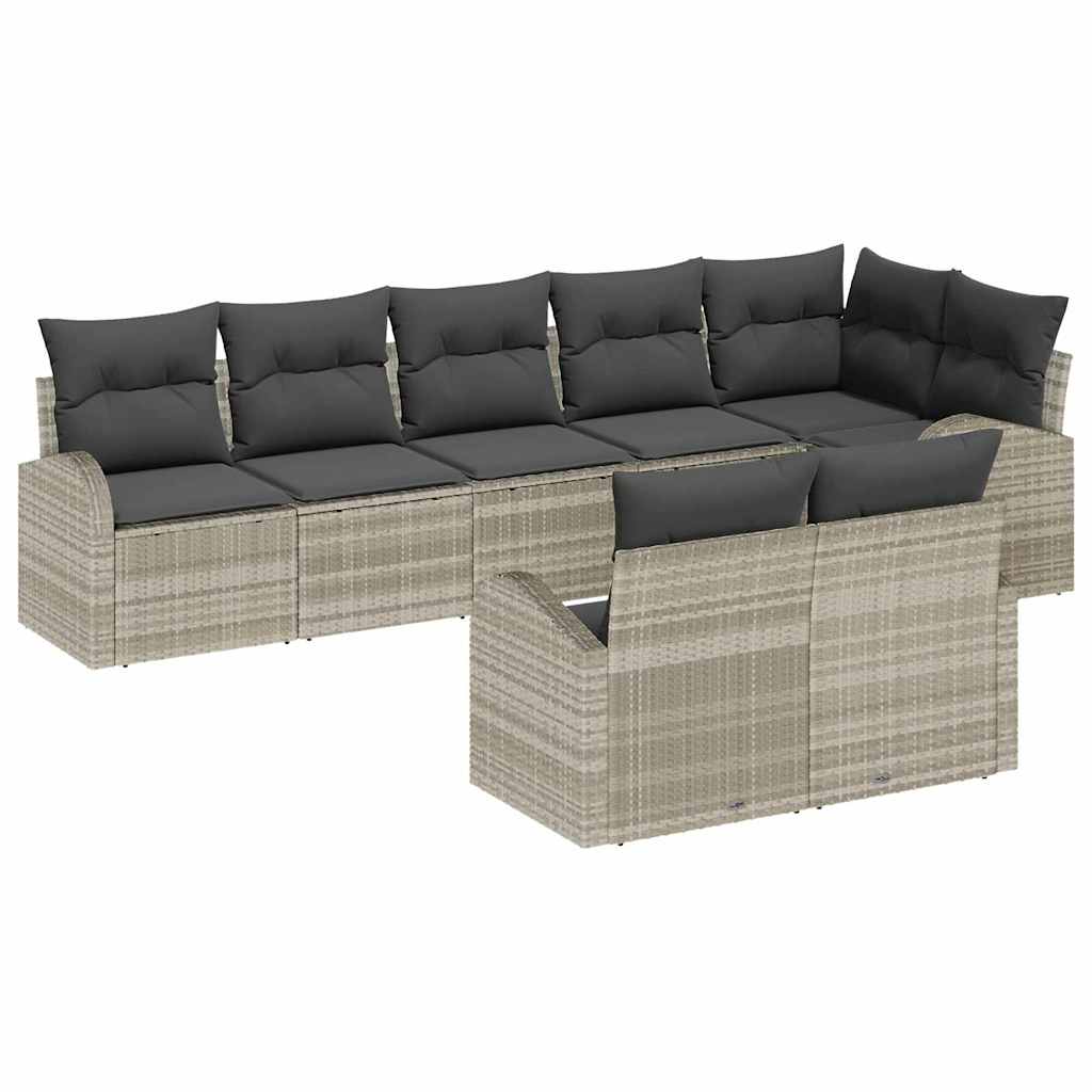 Gartensofa-set Hellgrau 55 x 55 x 37 cm Poly-Rattan