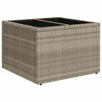 Sofa Set 7 pcs Hellgrau Poly-Rattan