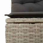 Sofa Set mit Kissen 6 pcs Hellgrau Poly Rattan
