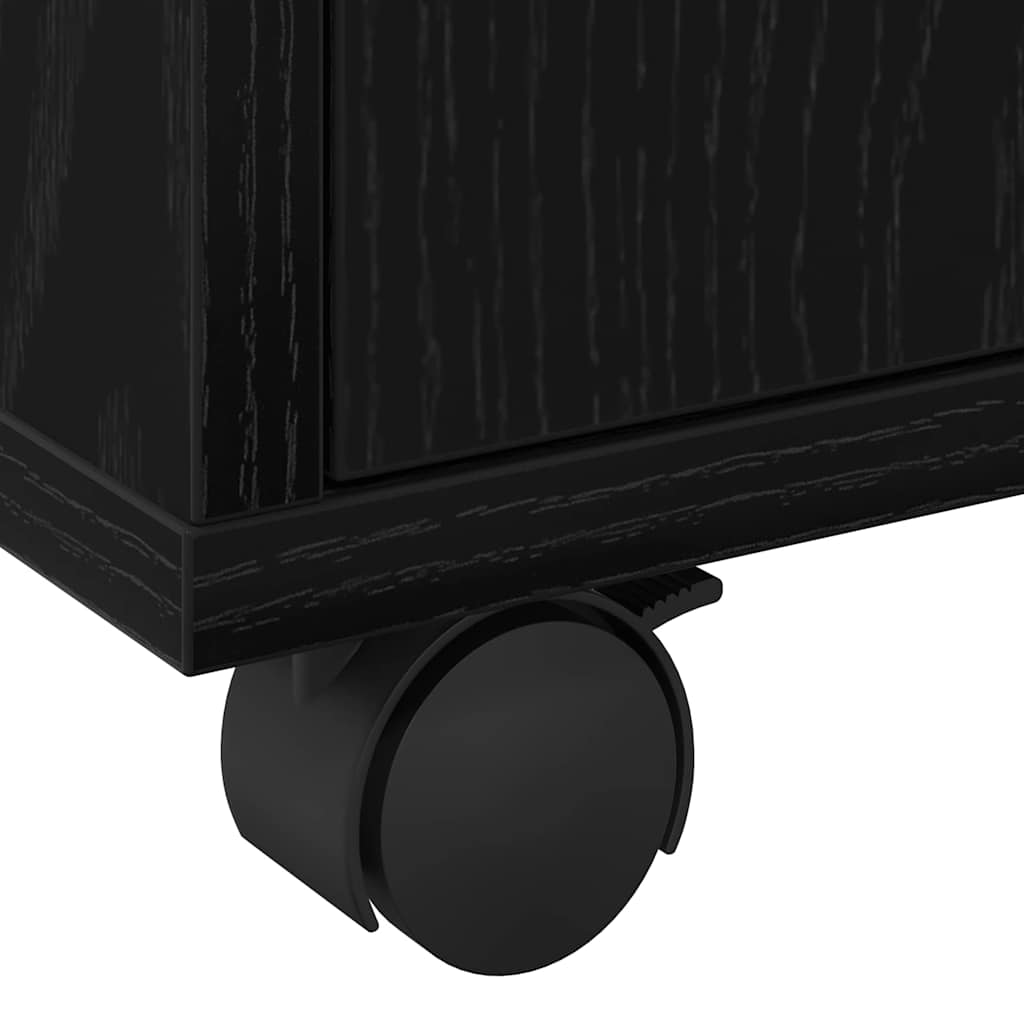 Schrank mit Regal Schwarz Eichen-Optik 60 x 48 x 74,5 cm