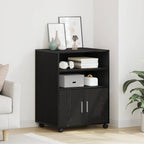 Schrank mit Regal Schwarz Eichen-Optik 60 x 48 x 74,5 cm