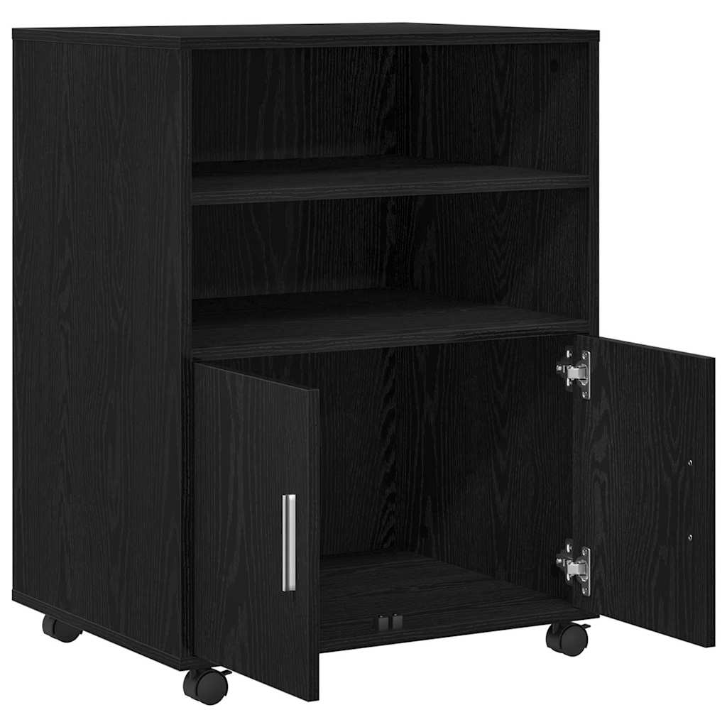 Schrank mit Regal Schwarz Eichen-Optik 60 x 48 x 74,5 cm