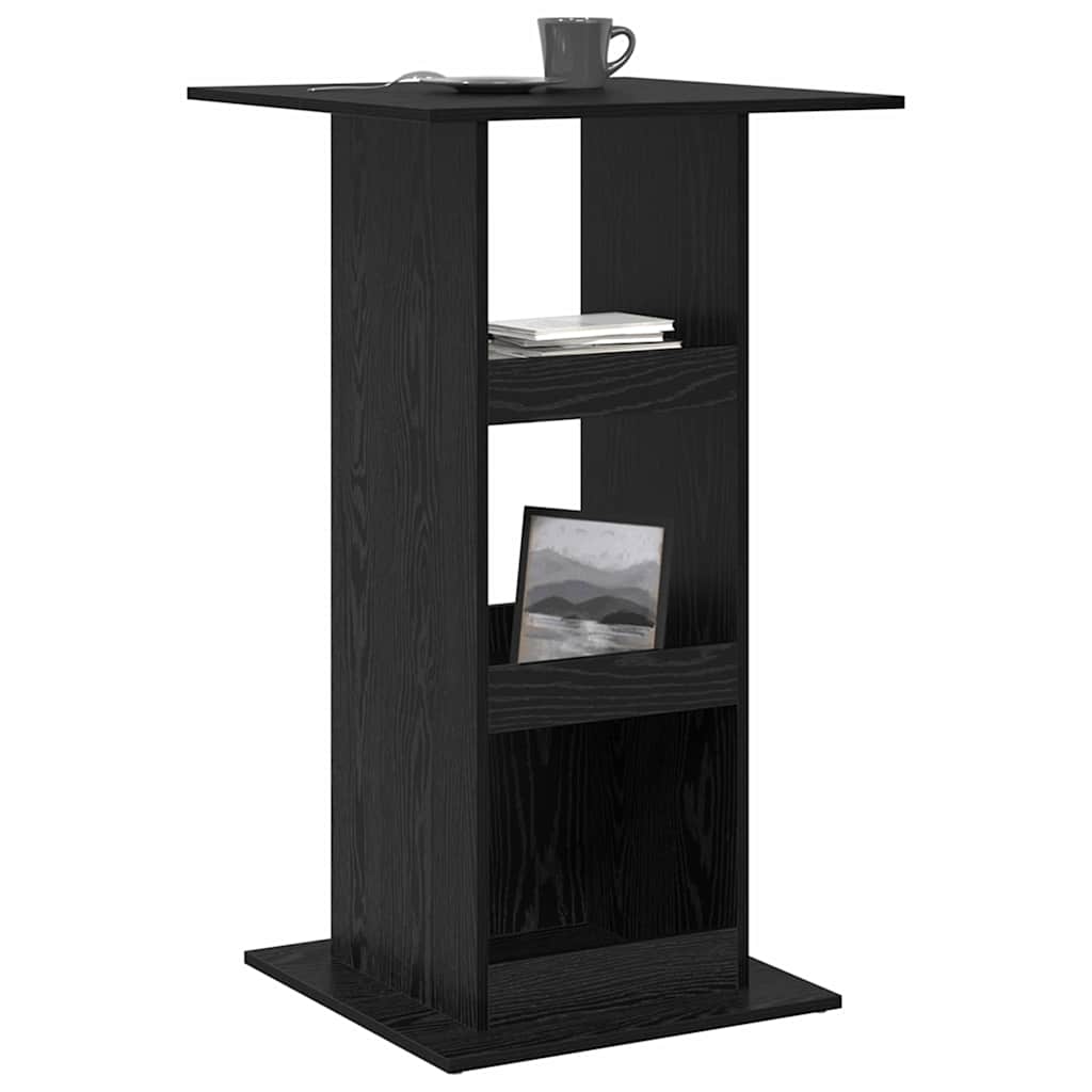Bartisch Schwarz Eichen-Optik 60 x 60 x 100 cm Holzwerkstoff
