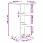Bartisch Schwarz Eichen-Optik 60 x 60 x 100 cm Holzwerkstoff