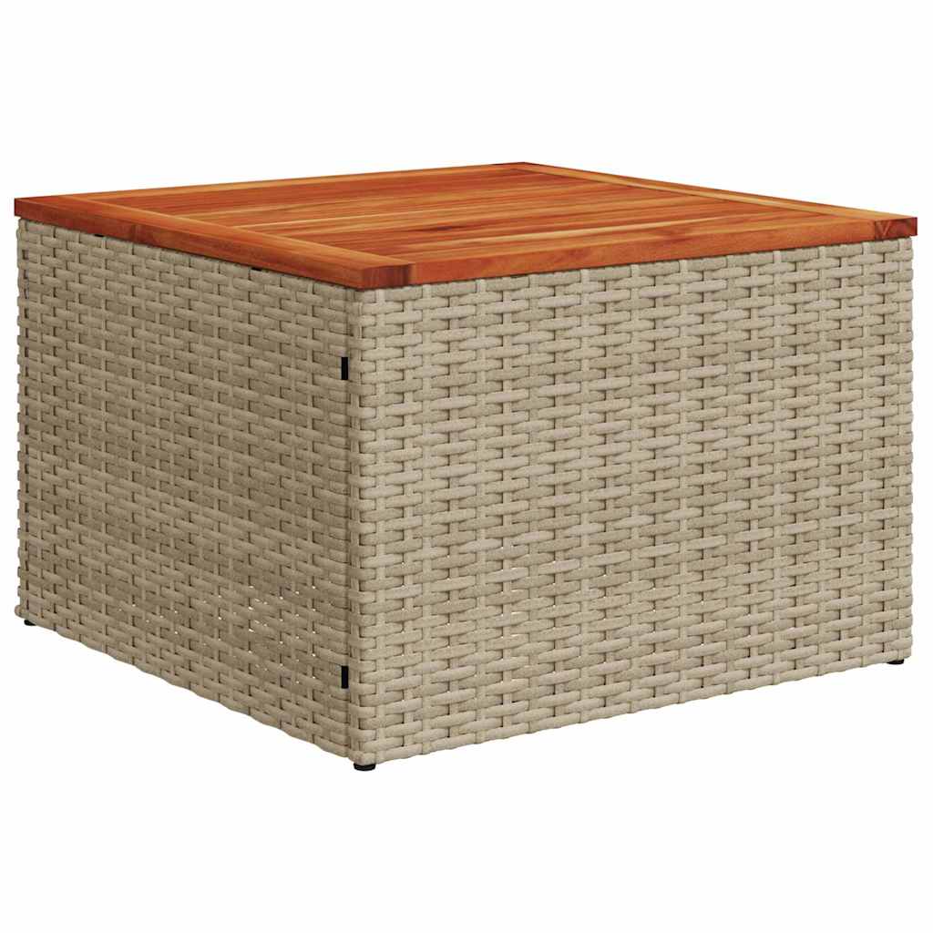 Gartensofa-set mit Kissen 8 pcs Beige Poly-Rattan
